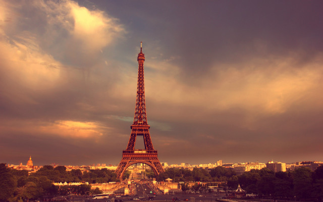 Tower sky clouds paris cityscape free wallpaper - medium preview image