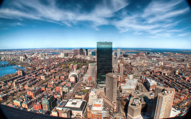 City river architecture skyline ferry free wallpaper - medium preview image