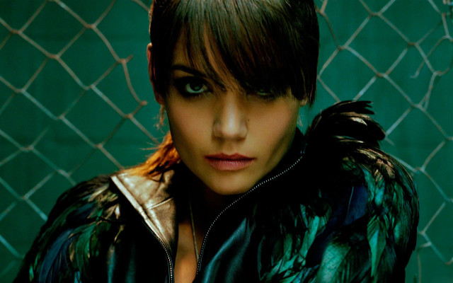 Woman gothic portrait chainlink fence free wallpaper - medium preview image