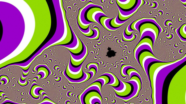 Swirly black apple green purple free wallpaper - medium preview image