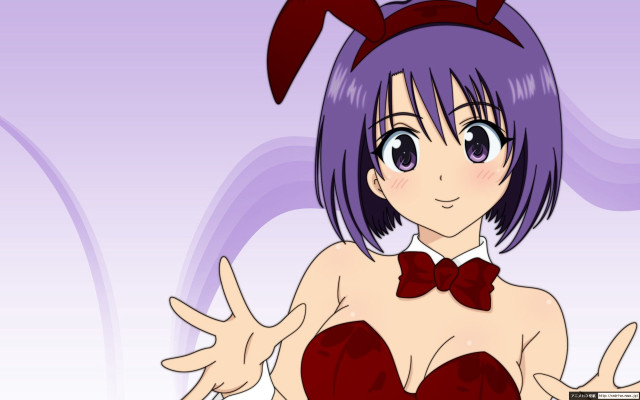 Cartoon girl purple hair anime free wallpaper - medium preview image