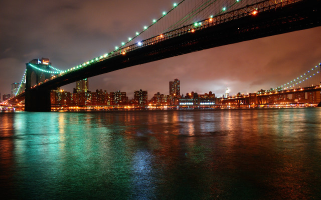 Bridge city lights night matte #3 free wallpaper - medium preview image