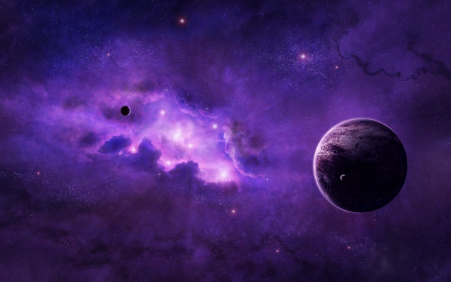 Purple black space star background free wallpaper - medium preview image