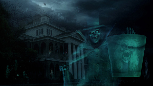 Creepy house giant ghost large free wallpaper - medium preview image