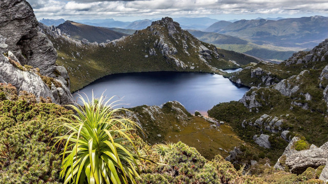 Lake mountains forest plant sky free wallpaper - medium preview image