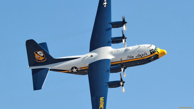 Blue white airplane propellers digital free wallpaper - medium preview image