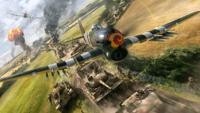 Military planes smoke tanks grass #3 free wallpaper - medium preview image