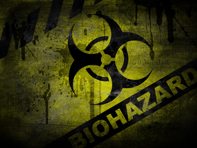 Biohazard sign black yellow stripe free wallpaper - medium preview image