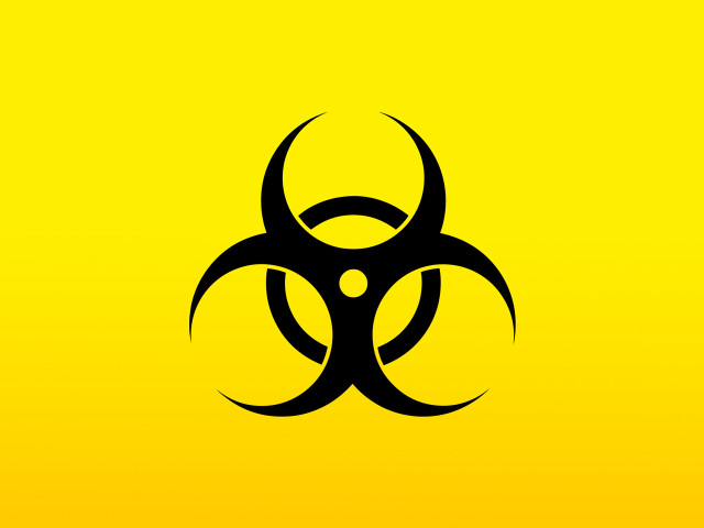 Black yellow biohazard symbol yellow free wallpaper - medium preview image
