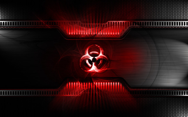 Red black biohazard symbol background free wallpaper - medium preview image