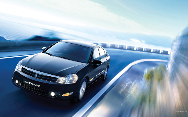 Car driving mountain road digital free wallpaper - medium preview image