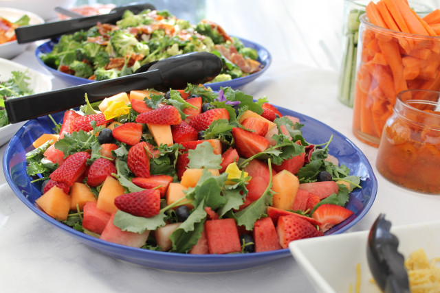 Summer fruit salad table impession free wallpaper - medium preview image