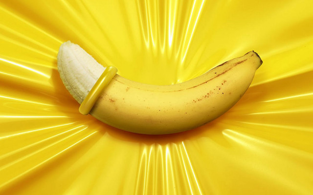 Banana peel yellow background feminist free wallpaper - medium preview image