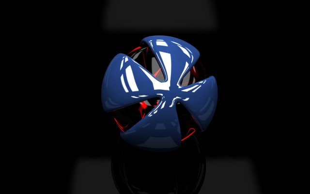 Blue object red light abstract free wallpaper - medium preview image