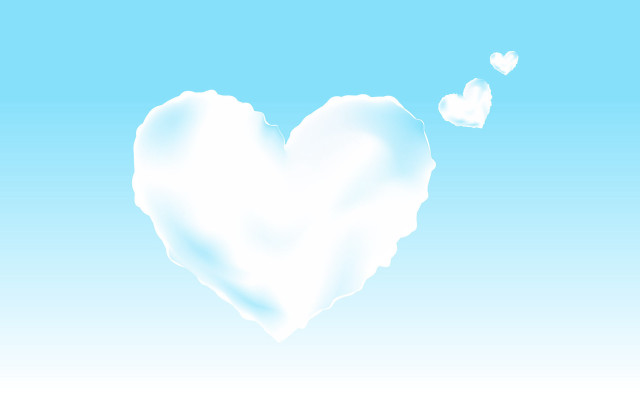 Heart shaped iceberg butterflies sunny free wallpaper - medium preview image