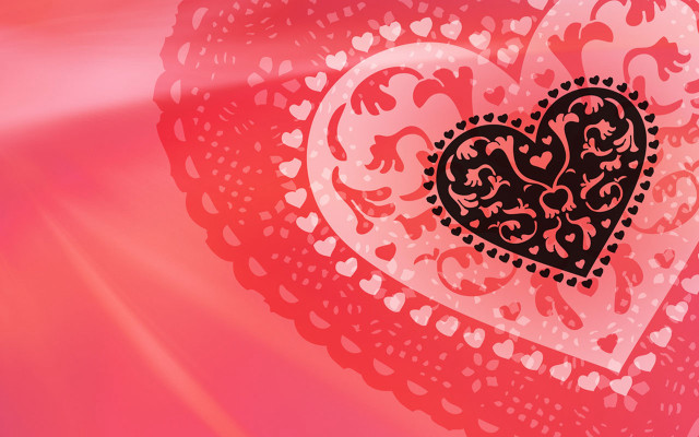 Heart shaped object pink background free wallpaper - medium preview image