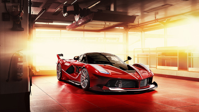 Red sports car garage light #4 free wallpaper - medium preview image