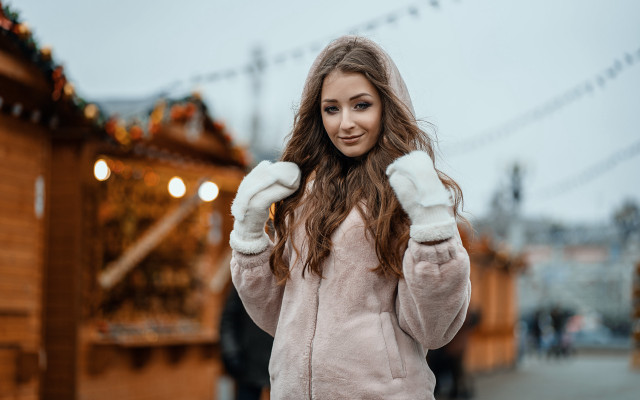 Elina karimova pink jacket white free wallpaper - medium preview image