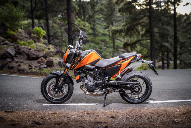 Motorcycle forest road blurry shadow free wallpaper - medium preview image