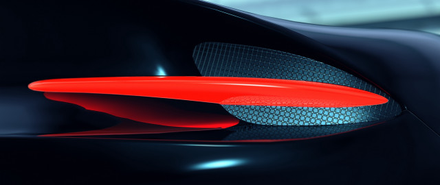 Red object black background blue free wallpaper - medium preview image