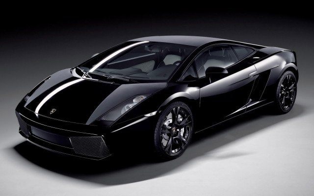 Black sports car studio shadow free wallpaper - medium preview image