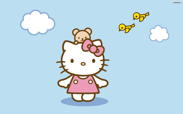 Hello kitty wallpaper teddy bear free wallpaper - medium preview image