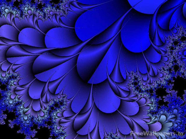Blue fractal background stars bubbles free wallpaper - medium preview image