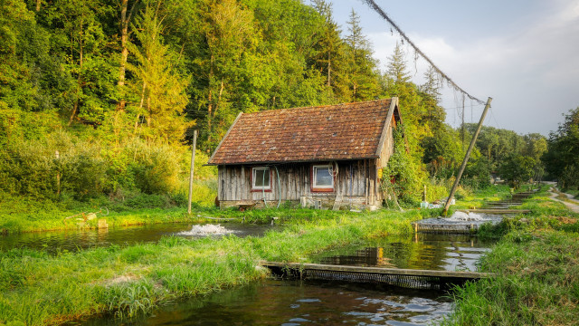 Small house river forest power #2 free wallpaper - medium preview image