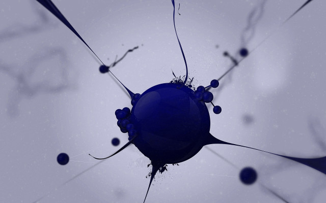 Blue objects balls dots 3d free wallpaper - medium preview image