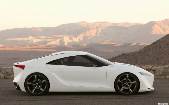 White sports car mountain range #2 free wallpaper - medium preview image