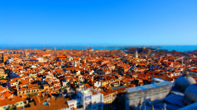 City clocktower autumn blurry sky free wallpaper - medium preview image