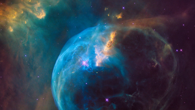 Blue gas space stars dust free wallpaper for desktop - medium preview image