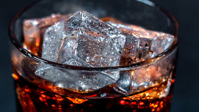 Ice glass cubes autumn fire free wallpaper - medium preview image