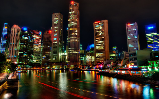 Tokyo city skyline river night #3 free wallpaper - medium preview image
