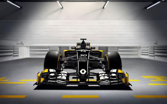 Yellow black race car garage free wallpaper - medium preview image
