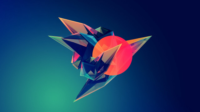 Colorful abstract sun bird 3d #2 free wallpaper - medium preview image