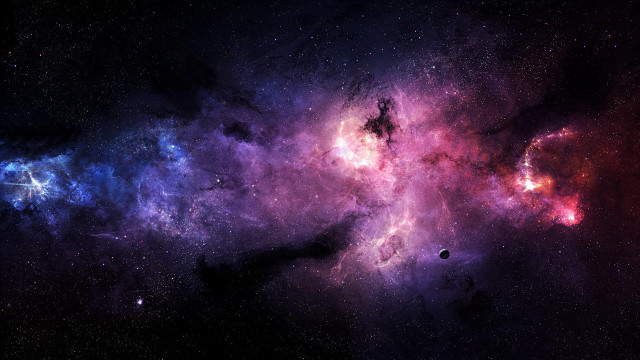 Colorful space stars black hole #2 free wallpaper - medium preview image