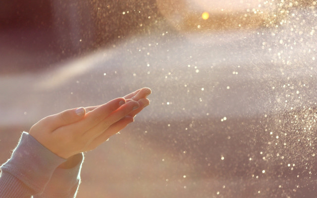 Person hand sunlight magical realism free wallpaper - medium preview image