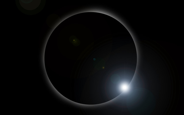 Solar eclipse space brightlight lensflare free wallpaper - medium preview image