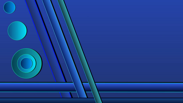 Blue design circles lines vaporwave free wallpaper - medium preview image