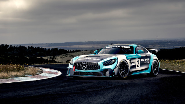 Mercedes sports car race track free wallpaper - medium preview image