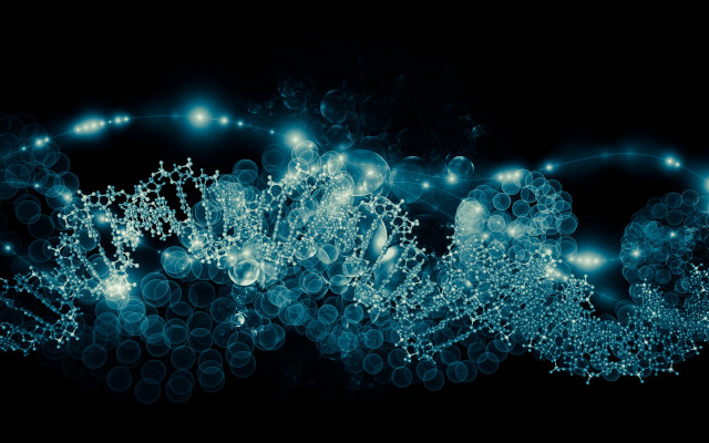 Blue abstract circles dots biopunk free wallpaper - medium preview image