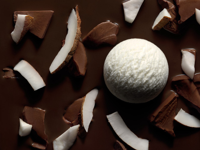 Chocolate dessert white chocolate bite free wallpaper - medium preview image