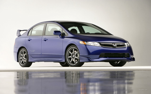Blue honda civic black rim free wallpaper - medium preview image