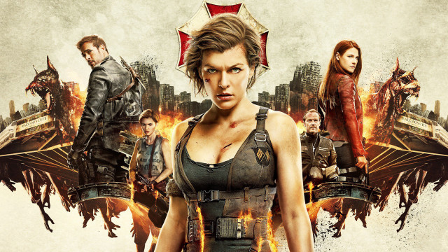 Woman zombies sunset fire weapon free wallpaper - medium preview image