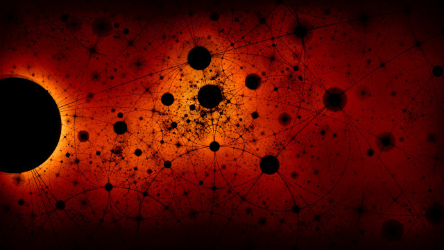 Black hole red light particles free wallpaper - medium preview image