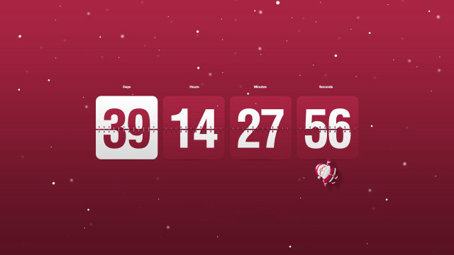 Red clock fireworks moon aurora free wallpaper - medium preview image