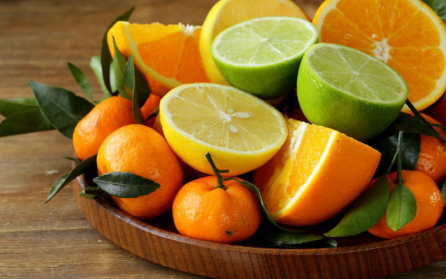 Bowl of oranges and limes free wallpaper - medium preview image