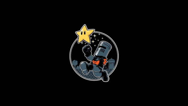 Black background star rocket ship free wallpaper - medium preview image