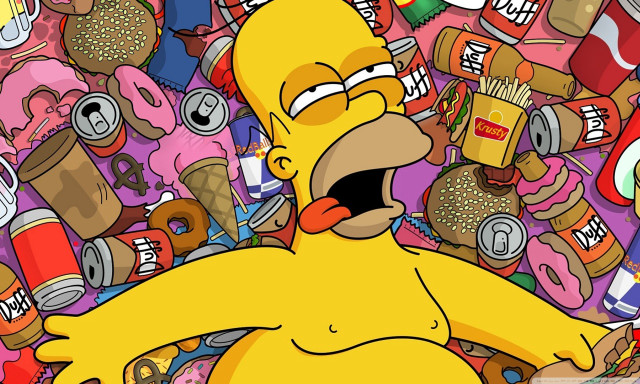Cartoon character food junk mess free wallpaper - medium preview image